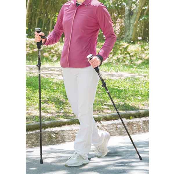 歩きたくなる 折りたたみ式 ウォーキングポール2本組