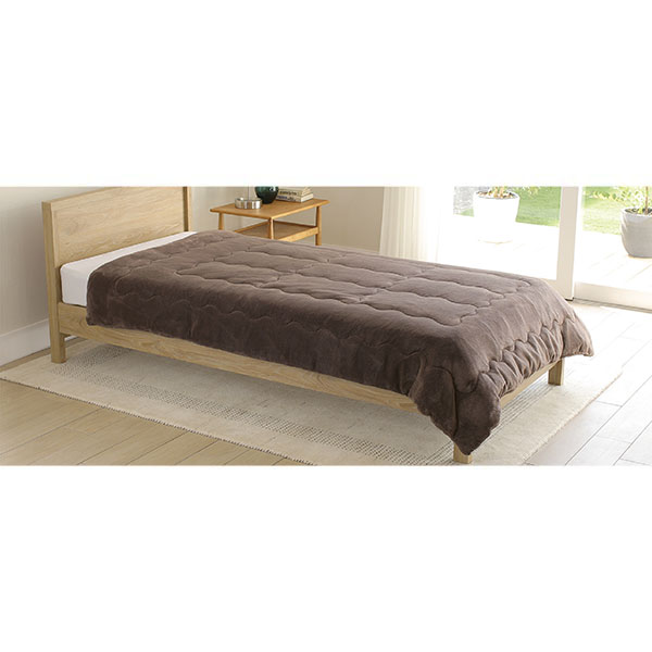 ひな暖 ぬくぬくセット(毛布+敷きパッド) ブラウン