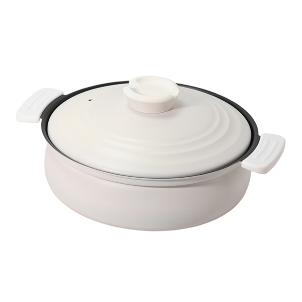 【100Pもらえる・11/30まで期間限定】軽量フッ素加工ＩＨ対応土鍋風卓上鍋 24cm