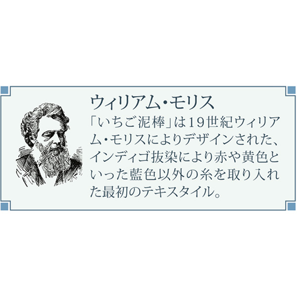 モリス　晴雨兼用自動開閉折りたたみ日傘　いちご泥棒（ネイビー）